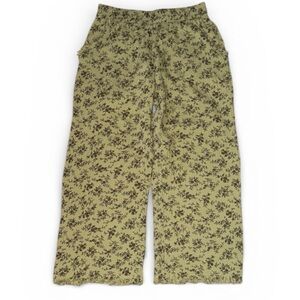 Umgee Cropped Fringe Floral Print Pants ⭐️
